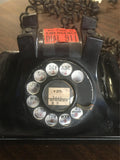 1940's BAKELITE ART DECO NORTH ELECTRIC GALION OHIO TELEPHONE ROTARY DIAL BLACK