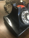 1940's BAKELITE ART DECO NORTH ELECTRIC GALION OHIO TELEPHONE ROTARY DIAL BLACK