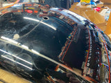 Vivid Black Silver Pin Rear Fender Harley FATBOY 11.5" Wide FLFB Nice!