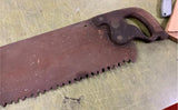 VTG antique Warrant Superior two man Crosscut Logging Saw Log Cabin Decoration
