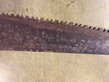 VTG antique Warranted Superior two man Crosscut Logging Saw Log Cabin Deco 47"
