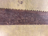 VTG antique Warranted Superior two man Crosscut Logging Saw Log Cabin Deco 47"