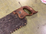 VTG antique Warranted Superior two man Crosscut Logging Saw Log Cabin Deco 47"