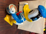 1957 Vtg Wind up toy Donald Duck Walt Disney Productions Drummer Mickey Works!
