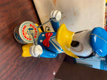 1957 Vtg Wind up toy Donald Duck Walt Disney Productions Drummer Mickey Works!