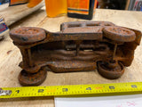 Vtg Cast Iron Toy Car Sedan 6" Artillary Wheels gangster Antique 1920's usa got