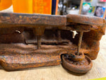 Vtg Cast Iron Toy Car Sedan 6" Artillary Wheels gangster Antique 1920's usa got