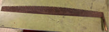 VTG antique 2 man crosscut logging saw, missing handle Warranted Superior? 67"