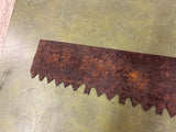 VTG antique 2 man crosscut logging saw, missing handle Warranted Superior? 67"