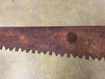 VTG antique 2 man crosscut logging saw, missing handle Warranted Superior? 67"