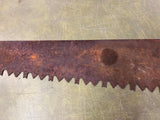 VTG antique 2 man crosscut logging saw, missing handle Warranted Superior? 67"