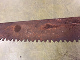 VTG antique 2 man crosscut logging saw, missing handle Warranted Superior? 67"