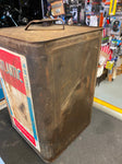 Vtg 5 Gallon Atlantic Motor Oil Can 1930's Solder Logo Sign Service station Gara