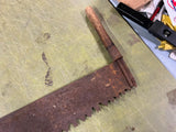 VTG antique 2 man crosscut logging saw, missing handle Warranted Superior? 67"