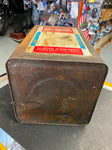 Vtg 5 Gallon Atlantic Motor Oil Can 1930's Solder Logo Sign Service station Gara