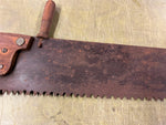 VTG antique Warranted Superior 2 man crosscut logging saw 47 inches