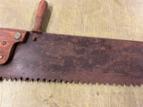 VTG antique Warranted Superior 2 man crosscut logging saw 47 inches