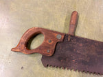 VTG antique Warranted Superior 2 man crosscut logging saw 47 inches