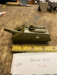 Vtg 1950's Bonnie-Bilt Hard Plastic US Army Tank Pop-Up & Firing Action Works!