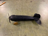 VTG 1920's antique Wyandotte Toy Pressed Steel Tin Black Airplane Orig Unrestore