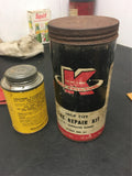 vintage The Big K Line Kex Kwik Kure Tire Repair Kit 3 Ply Laminated Rubber #51