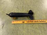 VTG 1920's antique Wyandotte Toy Pressed Steel Tin Black Airplane Orig Unrestore