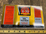 Vtg NOS Oil Can Unrolled Vandyne X-70 Treatment Gas Service Station Sales Promo