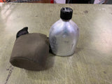 VTG US Military Aluminum Canteen Olive Green Pouch Made in Japan
