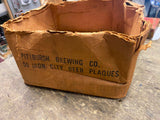 Vtg NOS al luccioni iron city Beer Tin Sign 9x9 New Kensington Pgh Pa 1970's New
