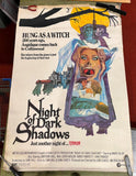 VTG original 1971 Night of the Dark Shadows Giant 59X40 Movie Poster