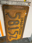 1940 Pennsylvania License Plate Penna PA Chevy Ford Chevrolet Dodge Truck Auto!