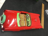 MINT 1960's Vintage Ford Thunderbird Red Tin Toy Car TN Battery Operated w Box!