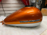 Gas Tank Harley 6 Gallon Bagger Ultra FLH Road Street Glide Amber Silver 2008^