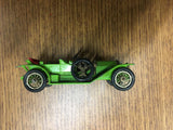 vintage 1912 matchbox car green simplex model 38 toy car Yesteryear