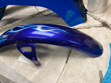 Front Fender Harley FXDWG-3 Wide Glide Cvo Screamin Eagle Blue flames 2003