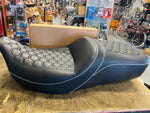 Custom Bagger FLH Road Street Glide Seat White Stitch FLHX FLTR Ultra 2008-2023