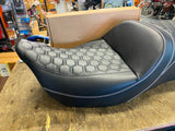 Custom Bagger FLH Road Street Glide Seat White Stitch FLHX FLTR Ultra 2008-2023