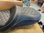 Custom Bagger FLH Road Street Glide Seat White Stitch FLHX FLTR Ultra 2008-2023