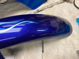 Front Fender Harley FXDWG-3 Wide Glide Cvo Screamin Eagle Blue flames 2003