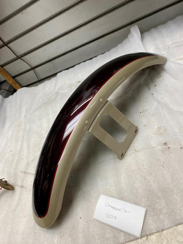Front Fender Harley Champagne M Red OEM Harley wide Glide Softail Factory paint!
