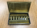 vintage bronze park sherman cigarette tobacco case dispencer