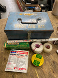 Vtg MSA Mine Safety First Aid Kit Metal Box Full Snake Bike bandages Collectible