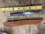 Vtg Case Fixed Blade Sheath Leather Washer Handle Boot Knife WW2 3" Sheath