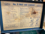 Vtg MSA Mine Safety First Aid Kit Metal Box Full Snake Bike bandages Collectible