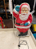 vtg Royal Electric Company Vacuform Santa flat back 3d plastic christmas decor