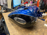 Reef Blue Vivid Black Gas Fuel Tank FLHCS Heritage Softail Harley Emblems New T/