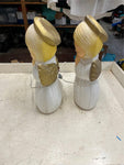 vtg lot of 2 1999 Grand Venture praying angels blow molds tested working 18"