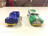 1950's Banner USA toy plastic trucks vtg trains Lionel lot of 4 blue red green