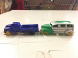 1950's Banner USA toy plastic trucks vtg trains Lionel lot of 4 blue red green