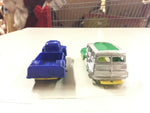 1950's Banner USA toy plastic trucks vtg trains Lionel lot of 4 blue red green